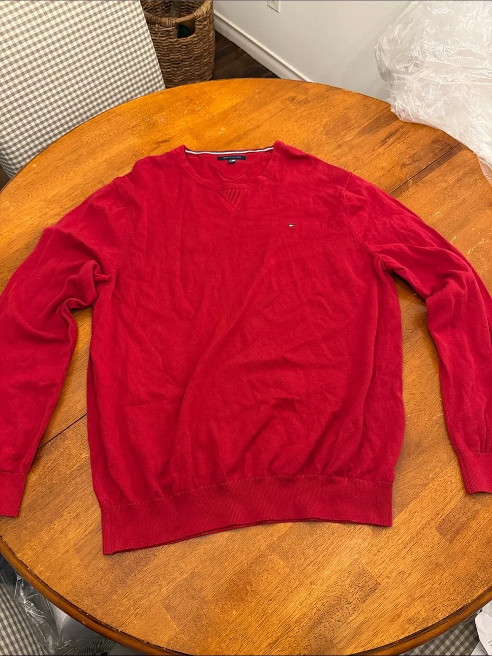 Tommy Hilfiger Men’s Red Crewneck Sweater xxl